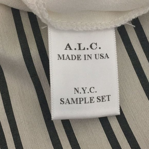A.L.C. Long Shirt Dress Medium Black and Ivory Sample Set A6D0130 USA Womens - Picture 3 of 11